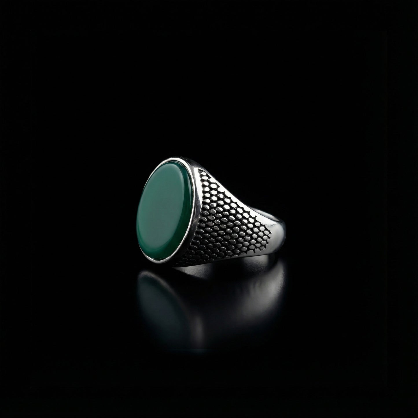 Tiger Grün Ring Oval