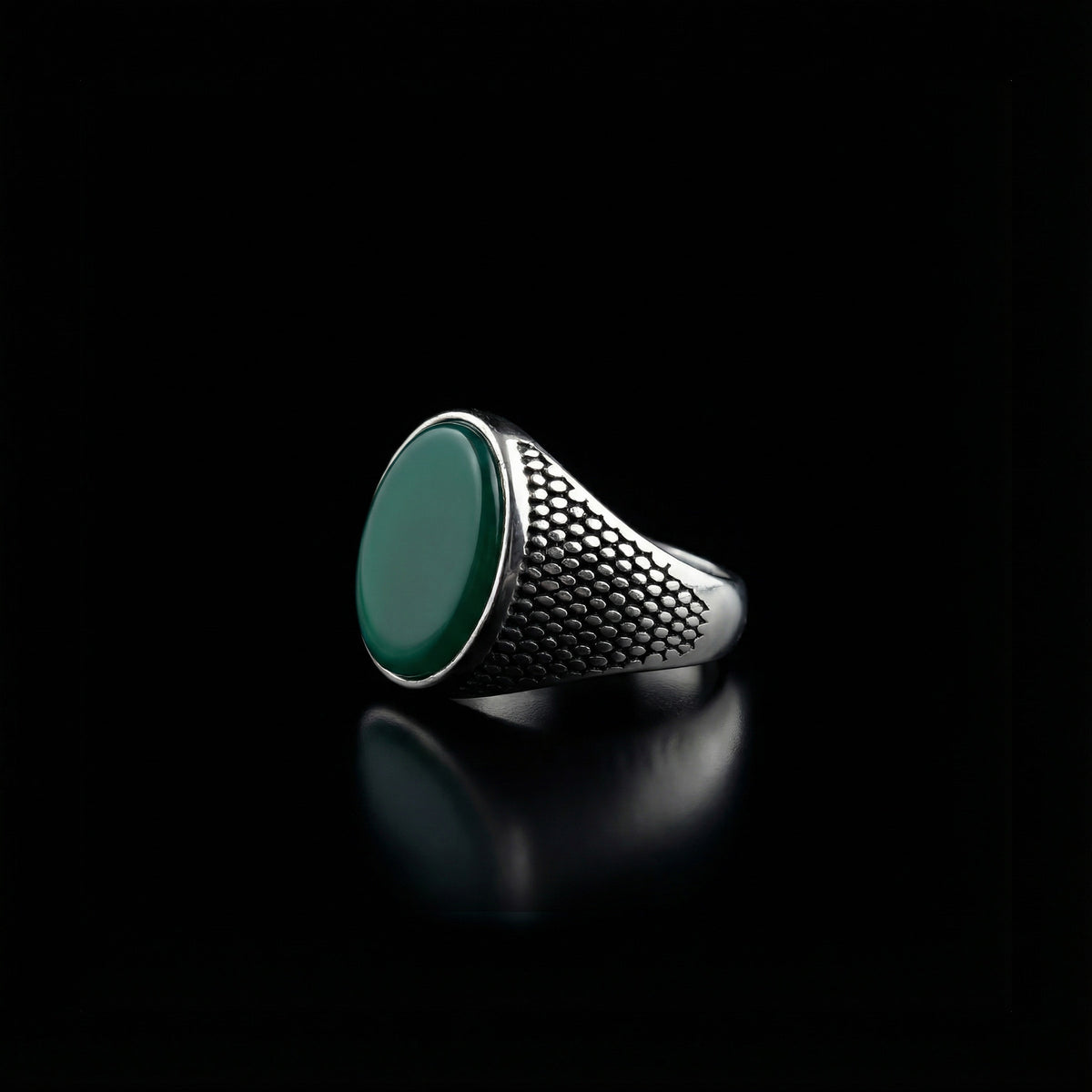 Tiger Grün Ring Oval