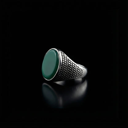 Tiger Grün Ring Oval