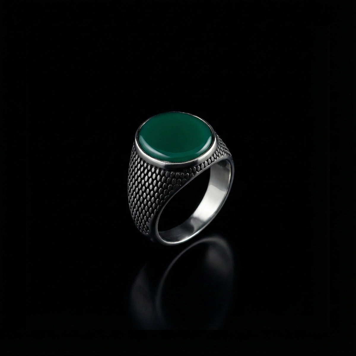Tiger Grün Ring Oval