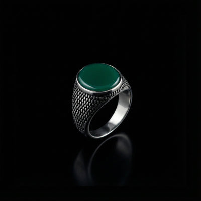 Tiger Grün Ring Oval
